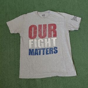VINTAGE Tapout Our Fight Matters Y2K Fighting Gray T Shirt Sz XL